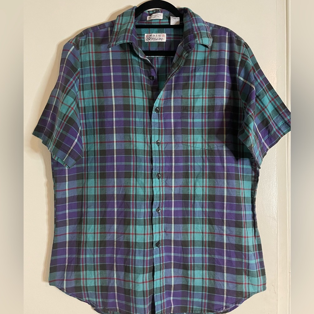 Blue/purple Flannel button down
